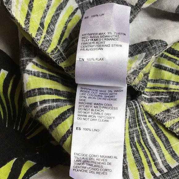 Marimekko Limeloi Sleeveless Dress with Green and Gray Pattern US 8 = 38 - Picture 10 of 16